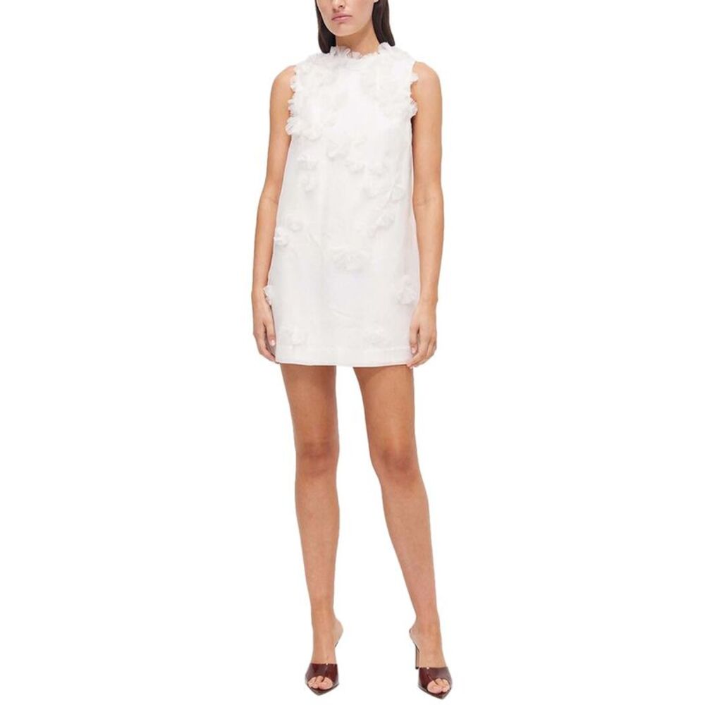 Rachel Gilbert Womens  Whitley Silk Mini Dress, White